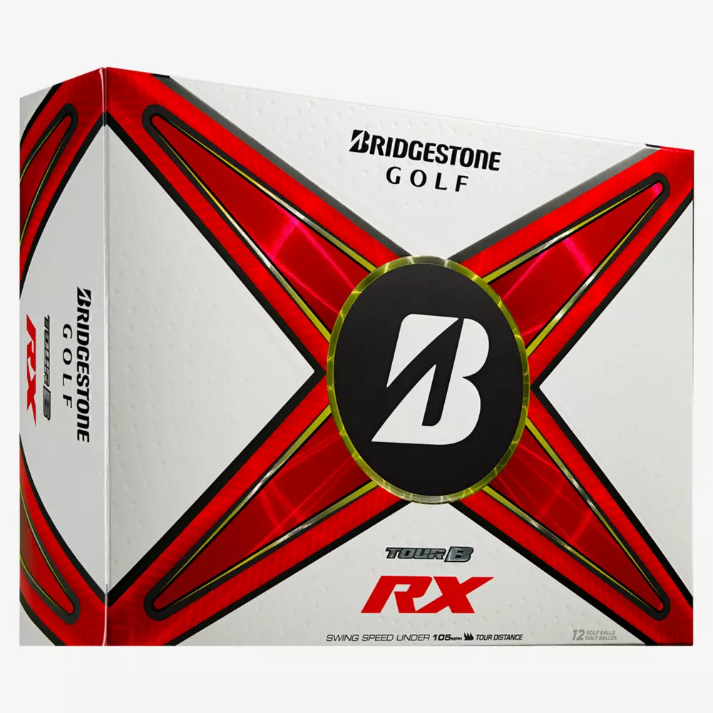 Retail box for Bridgestone Tour B RX golf balls