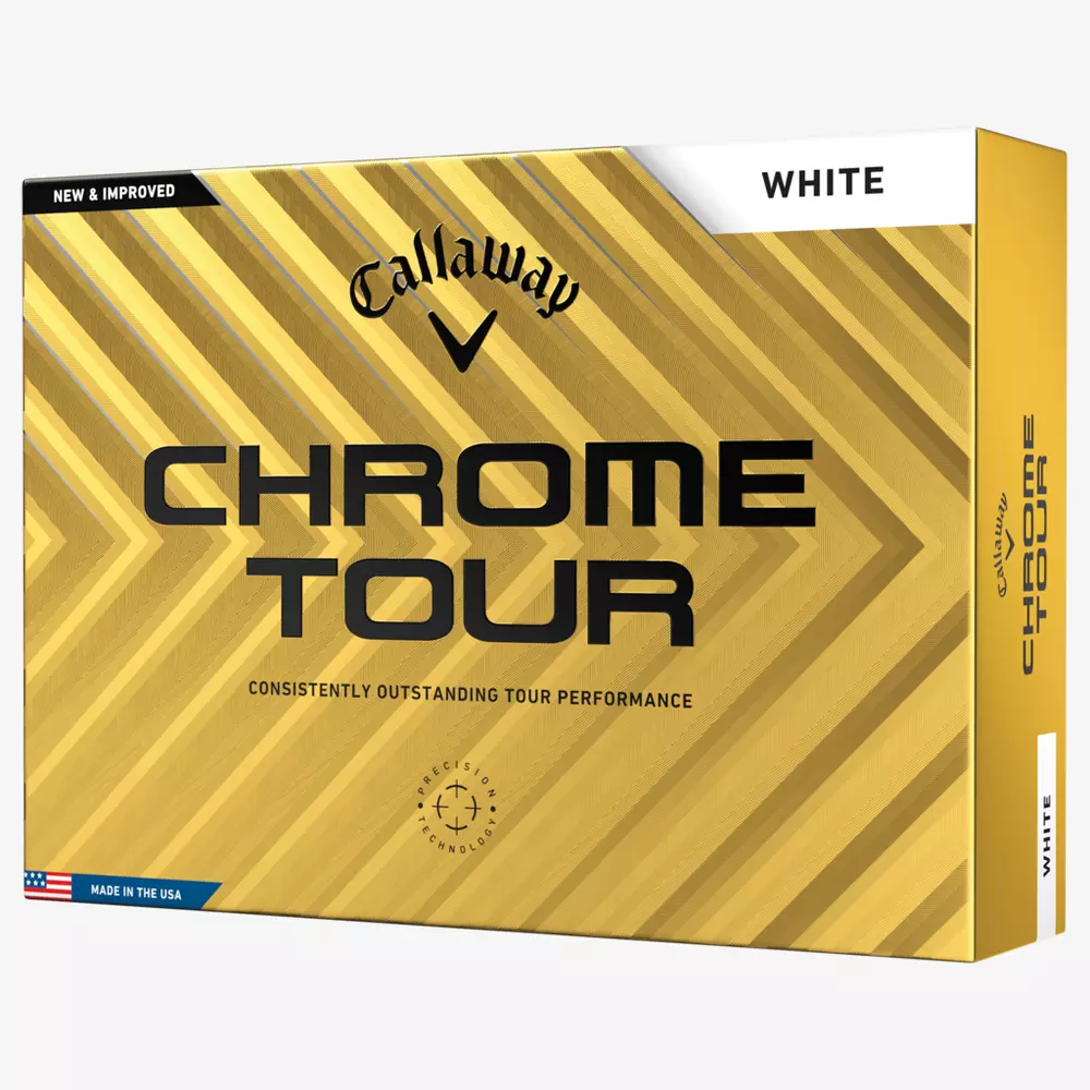 Retail box for Callaway Chrome Tour golf balls